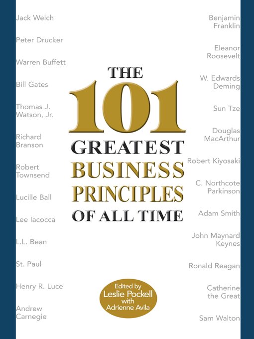 Title details for The 101 Greatest Business Principles of All Time by Leslie Pockell - Available